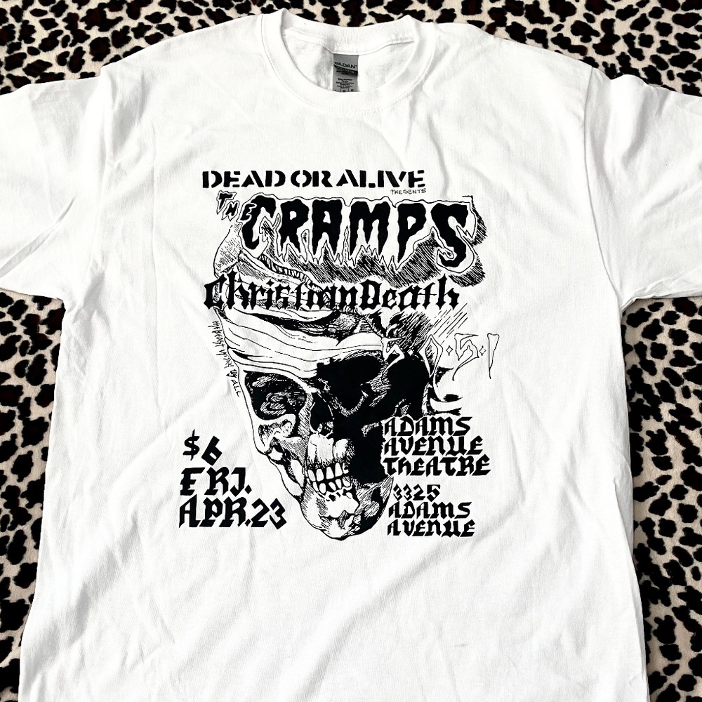 Cramps Christian Death Vintage Flyer Tee